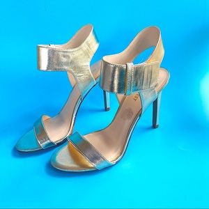 NEW Nine West Strappy Evening Heels Sandals Party Cocktail Brodea Sz 8.5